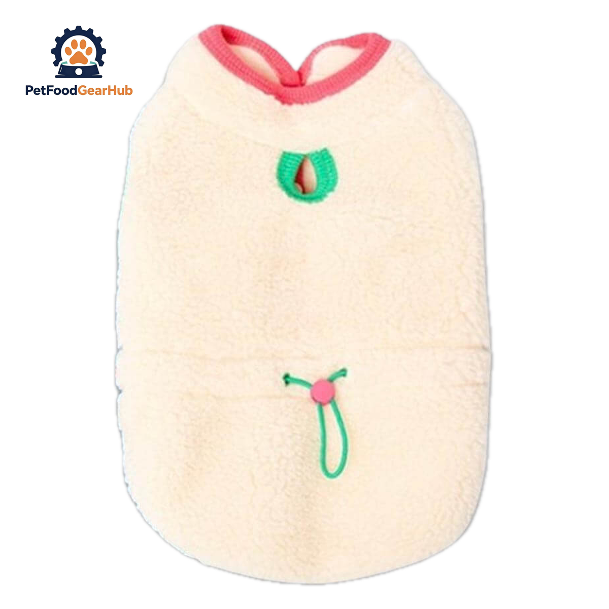 MoMo Cat Jacket | White Fleece Jacket for Cats & Kittens | PetFoodGearHub