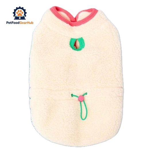 MoMo Cat Jacket | White Fleece Jacket for Cats & Kittens | PetFoodGearHub
