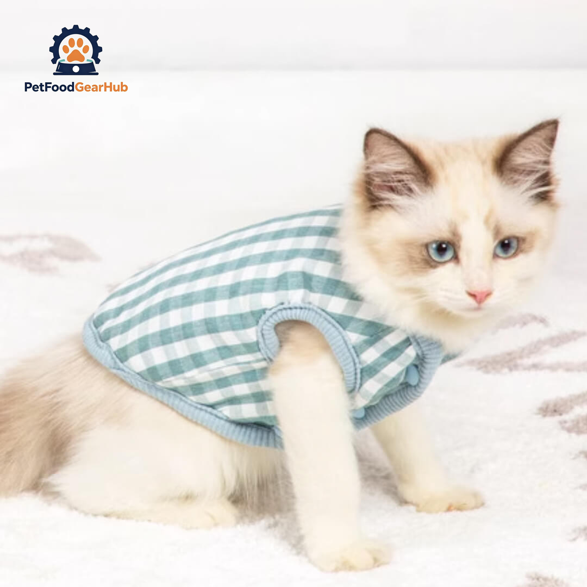 Kitten in Green Reversible Jacket | PetFoodGearHub