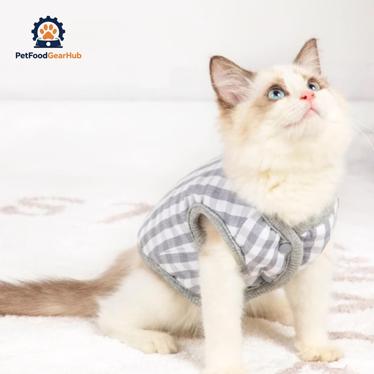 Kitten in Gray Reversible Jacket | PetFoodGearHub