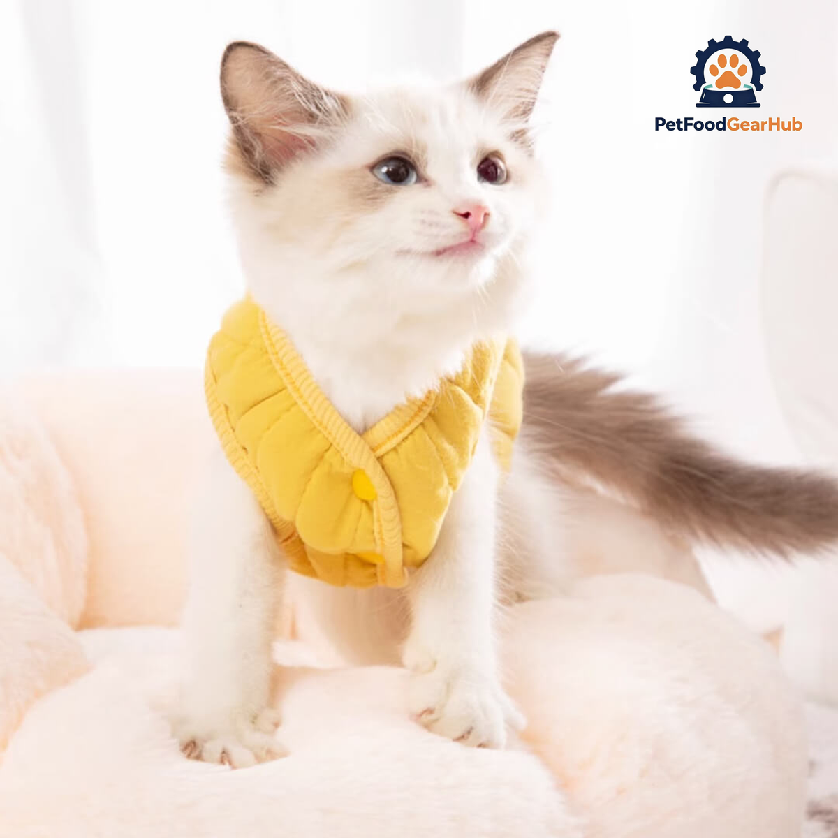 Cat in Yellow Reversible Jacket | PetFoodGearHub