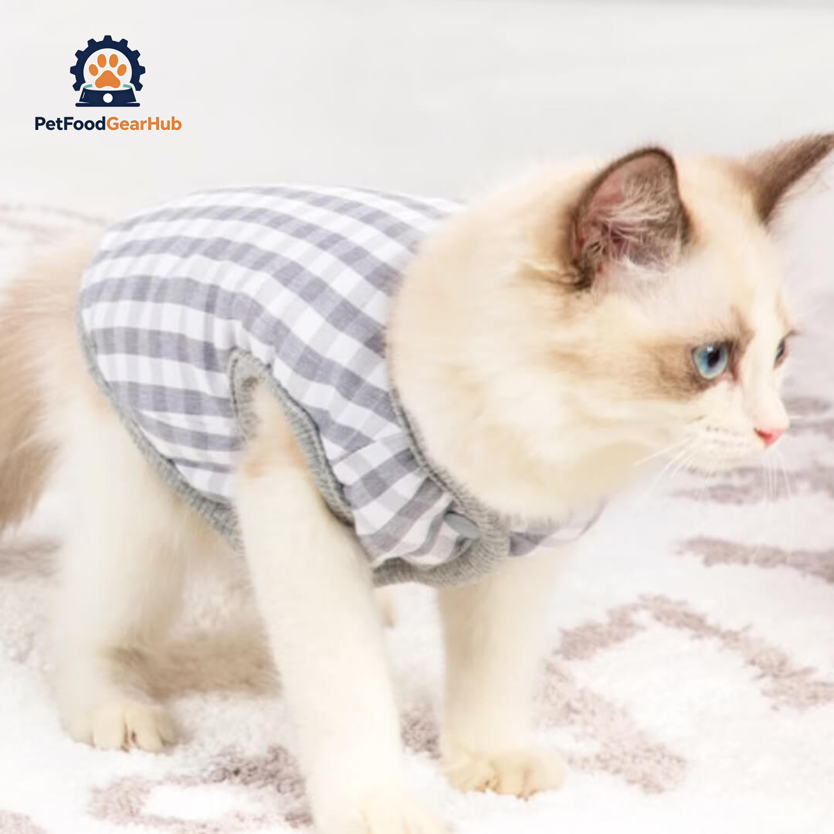 Kitten in Gray Reversible Jacket | PetFoodGearHub