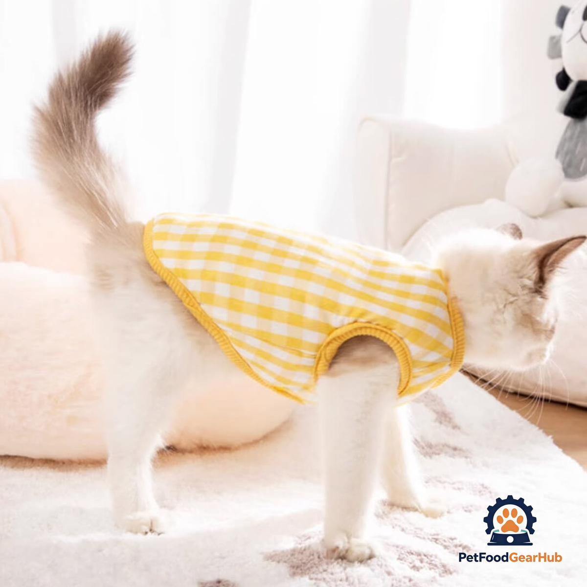 Cat in Yellow Reversible Jacket | PetFoodGearHub