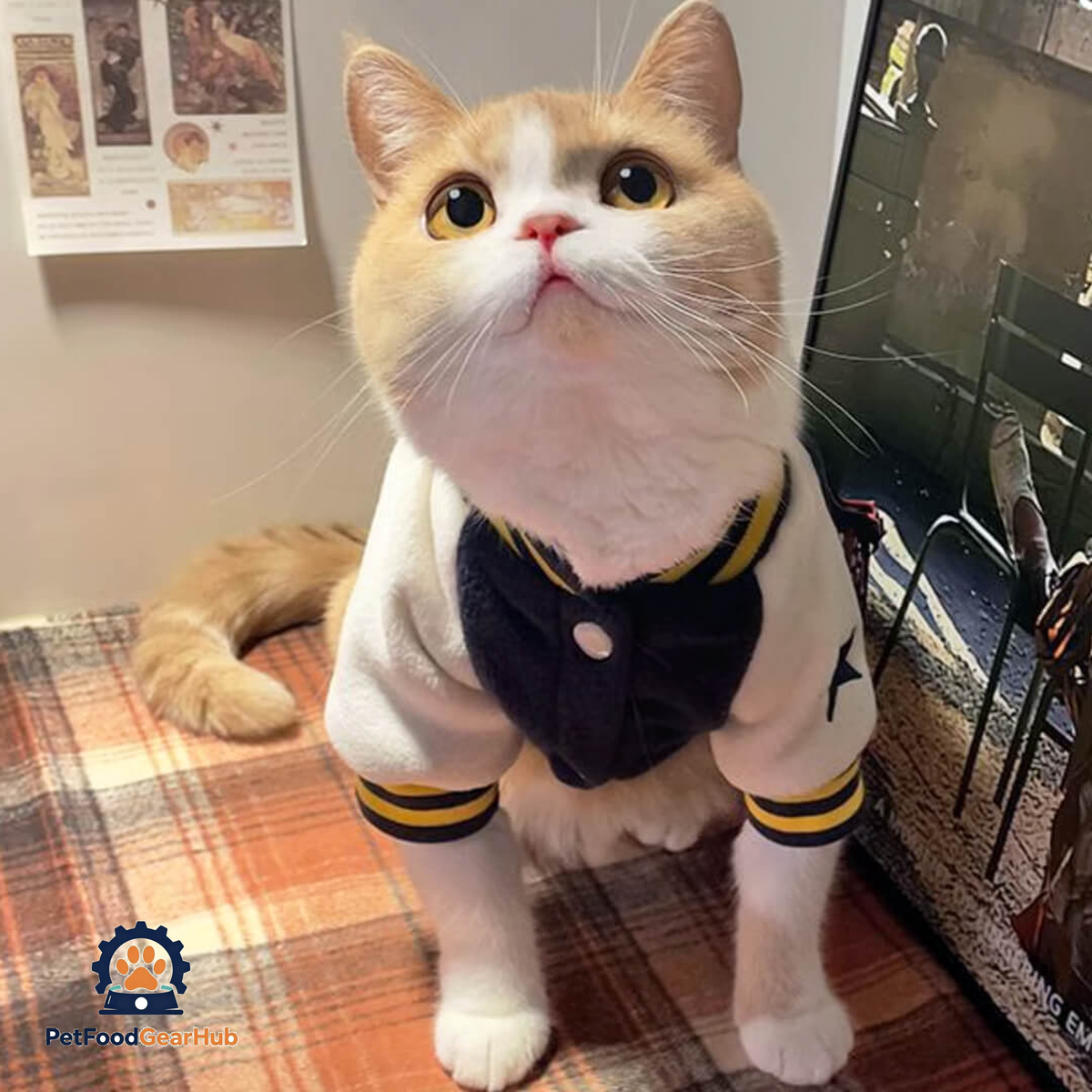 Cat in Bomber Jacket | PetFoodGearHub