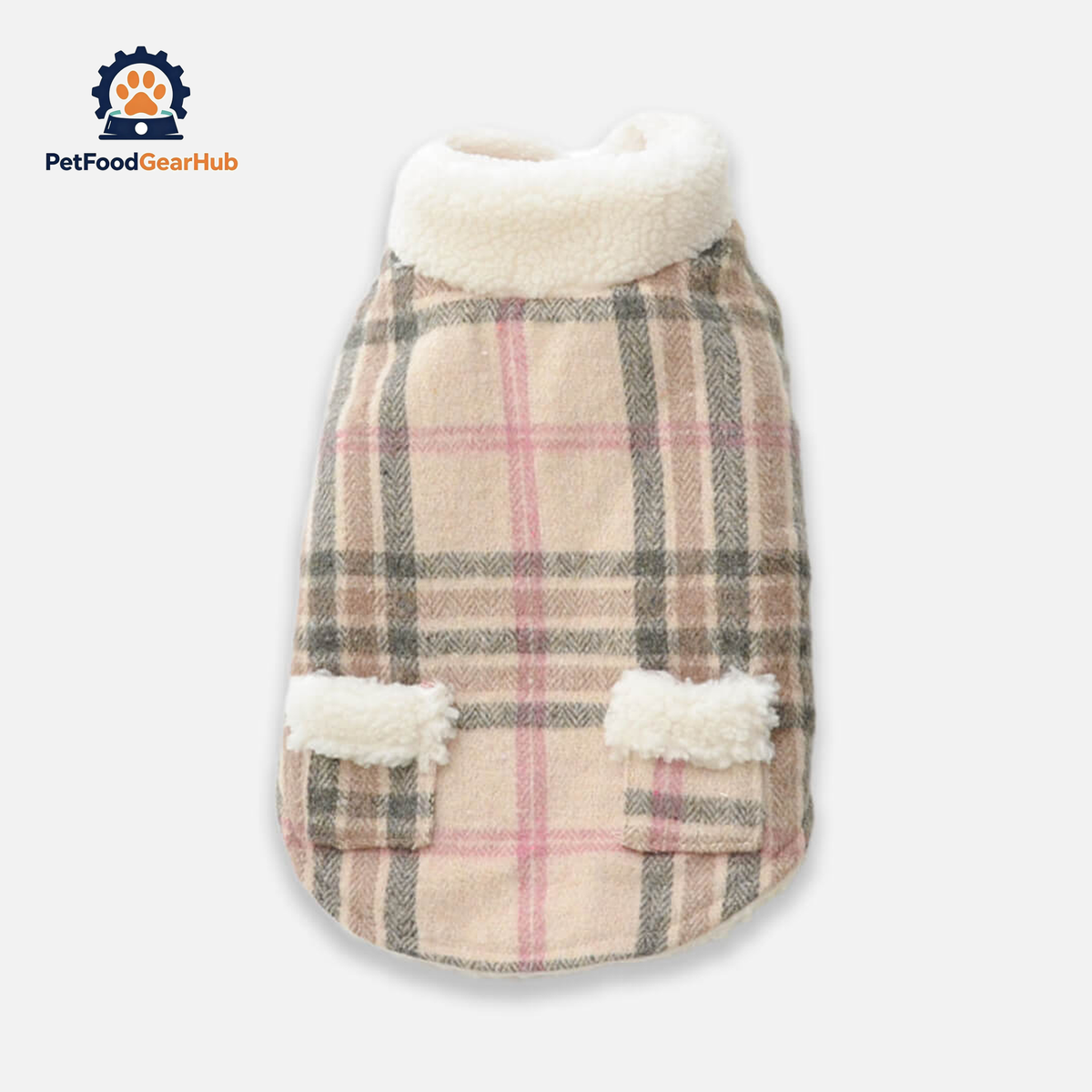 Stylish Check Fleece Jacket for Cats & Kittens | PetFoodGearHub