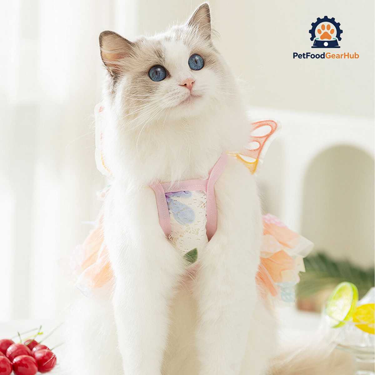 Cat in Butterfly Summer Dress | PetFoodGearHub