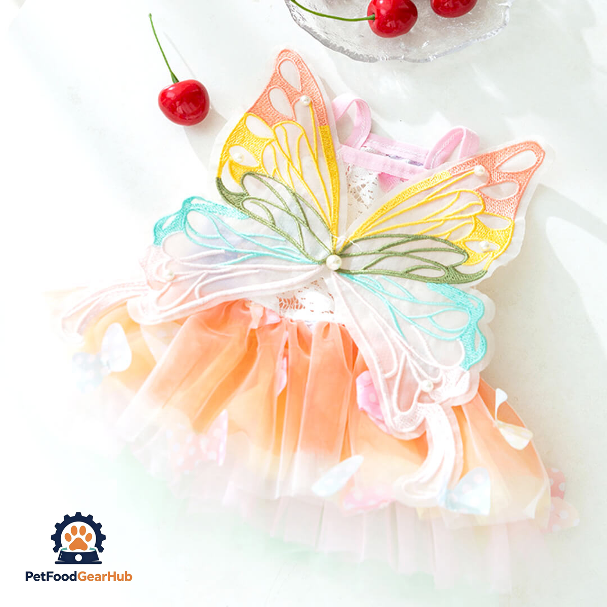 Fairy Cat Dress | Butterfly Summer Dress for Cats | PetFoodGearHub