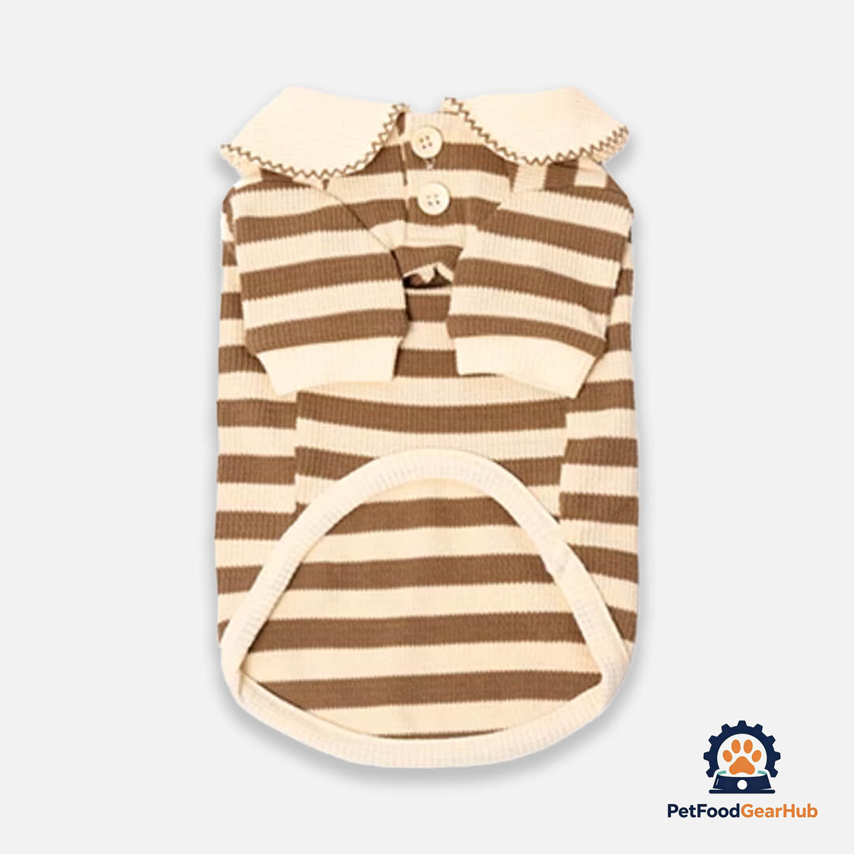 Brown Striped Shirt for Cats & Kittens | Cat Clothes | PetFoodGearHub