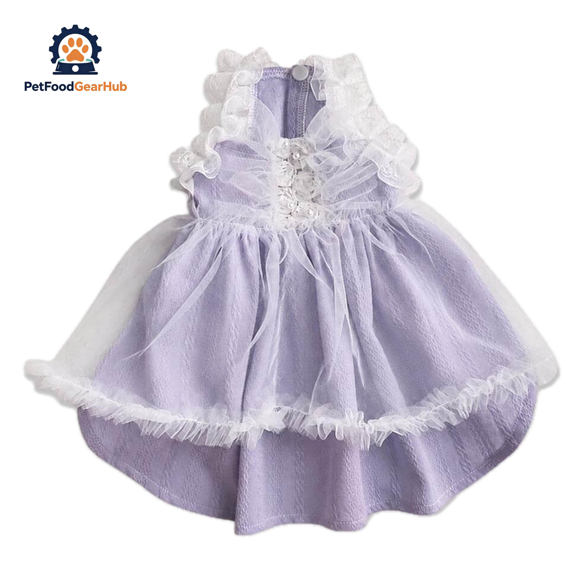 Lavender Cat Dress with Layered Tulle Skirt | PetFoodGearHub