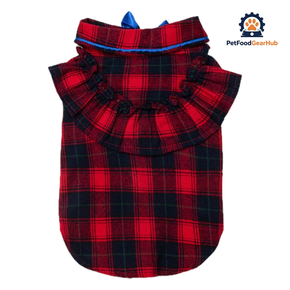 Bella Cat Shirt | Red Plaid Shirt for Cats | PetFoodGearHub