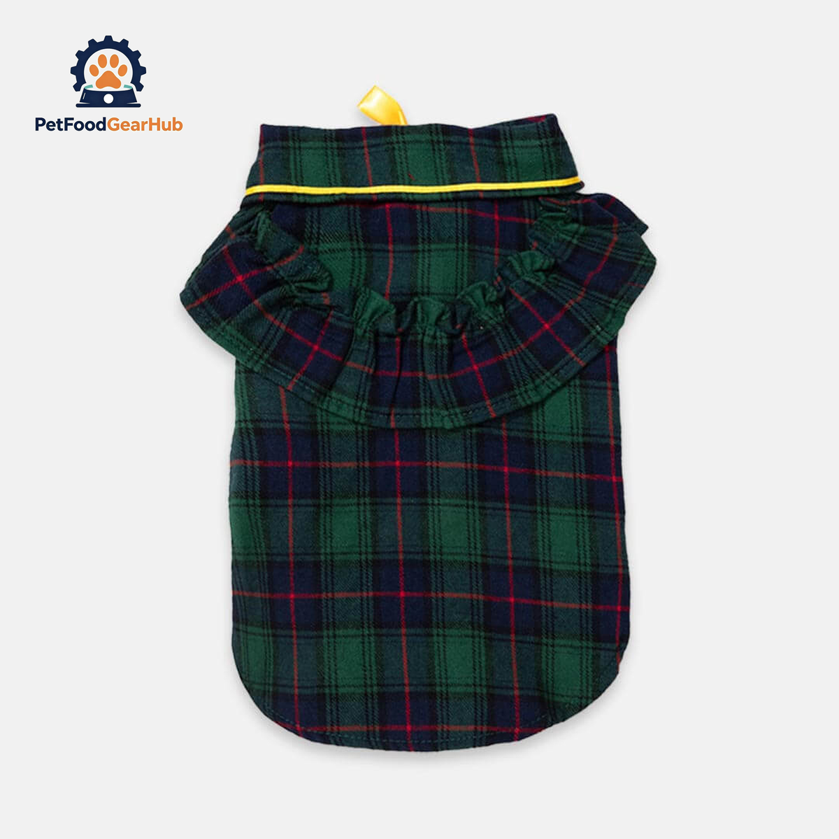 Bella Cat Shirt | Green Plaid Shirt for Cats | PetFoodGearHub