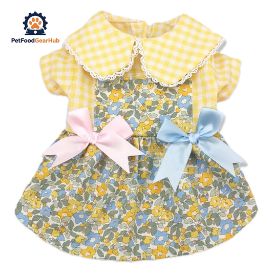 Daisy Cat Dress | Floral Dress for Cats | PetFoodGearHub