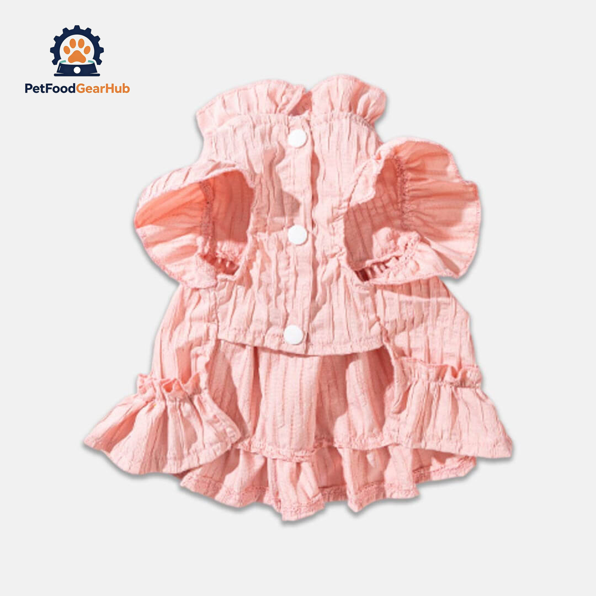 Pink Tulip Cat Dress | Cute Ruffle Cat Clothes | PetFoodGearHub