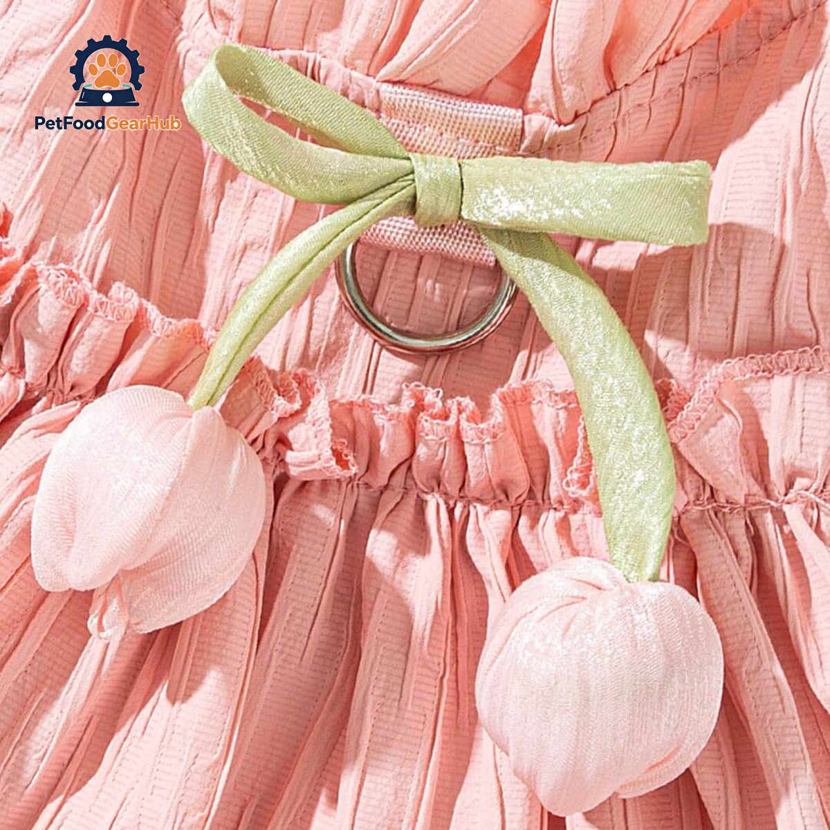 Pink Tulip Cat Dress | Cute Ruffle Cat Clothes | PetFoodGearHub