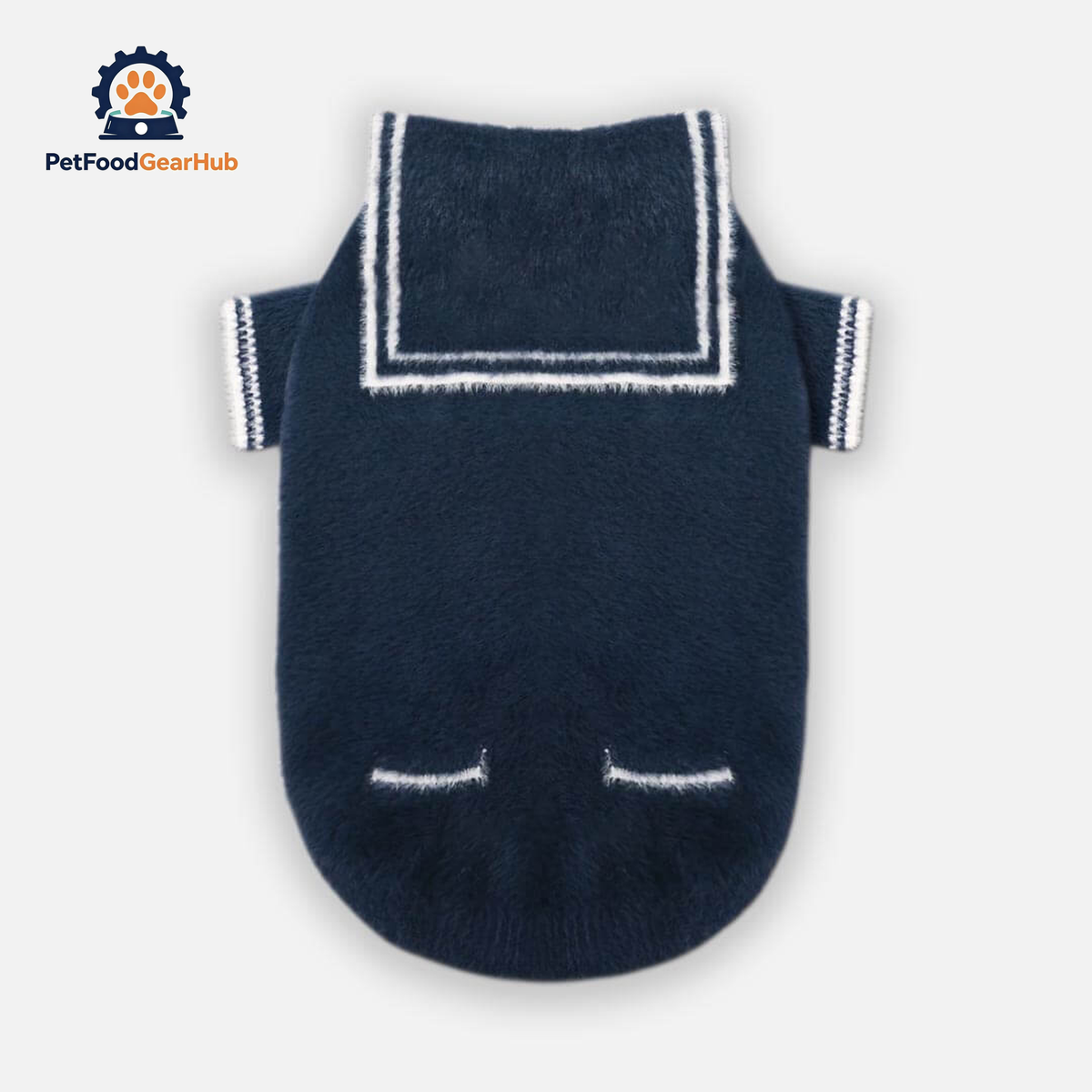 Navy Sailor Cat Cardigan | Nautical Cat Sweater | PetFoodGearHub