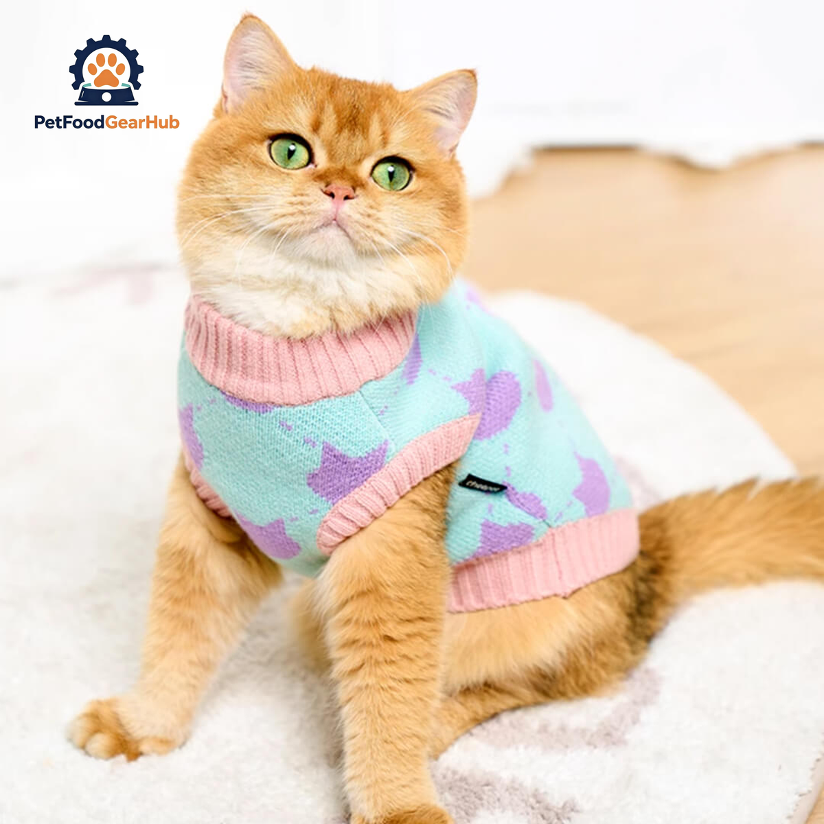 Cat in Cute Sweater | PetFoodGearHub