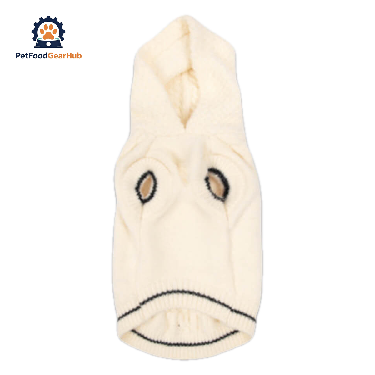 Blanc Cat Hooded Sweater | Knit Hoodie for Cats | PetFoodGearHub