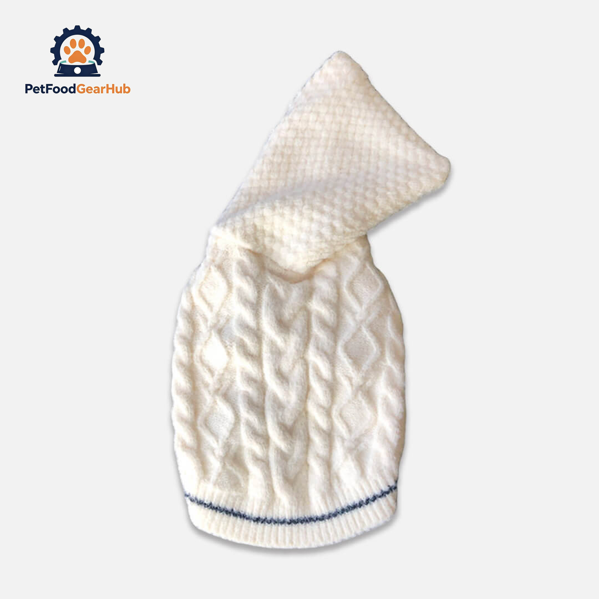 PetFoodGearHub Blanc Cat Hooded Sweater product view 2
