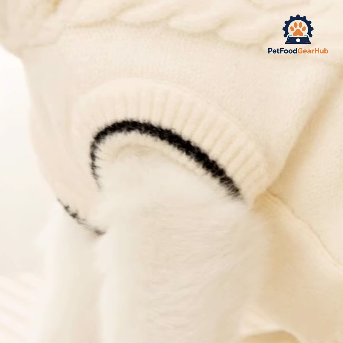 Blanc Cat Hooded Sweater | Knit Hoodie for Cats | PetFoodGearHub