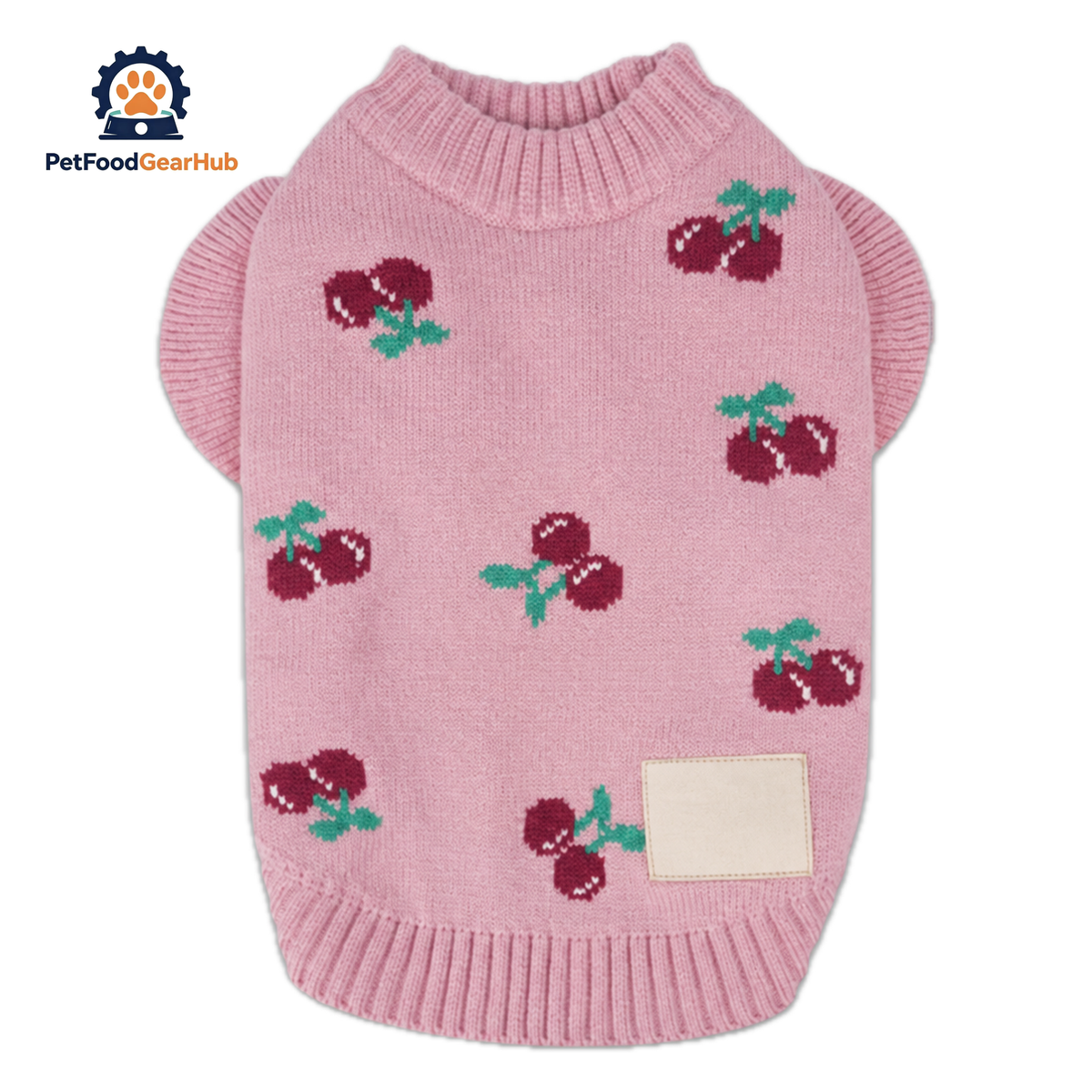 Pink Cherry Print Sweater for Cats & Kittens | PetFoodGearHub