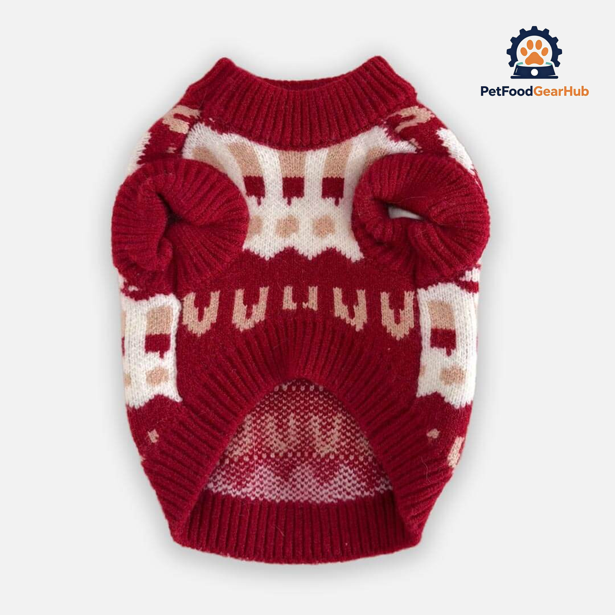 Crimson Knit Cat Sweater | Cozy Cat Clothing | PetFoodGearHub