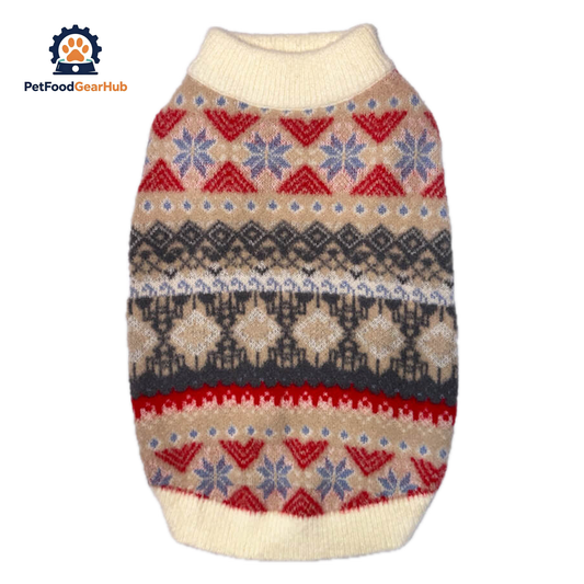Frosty Cat Sweater | Fair Isle Cat Sweater | PetFoodGearHub