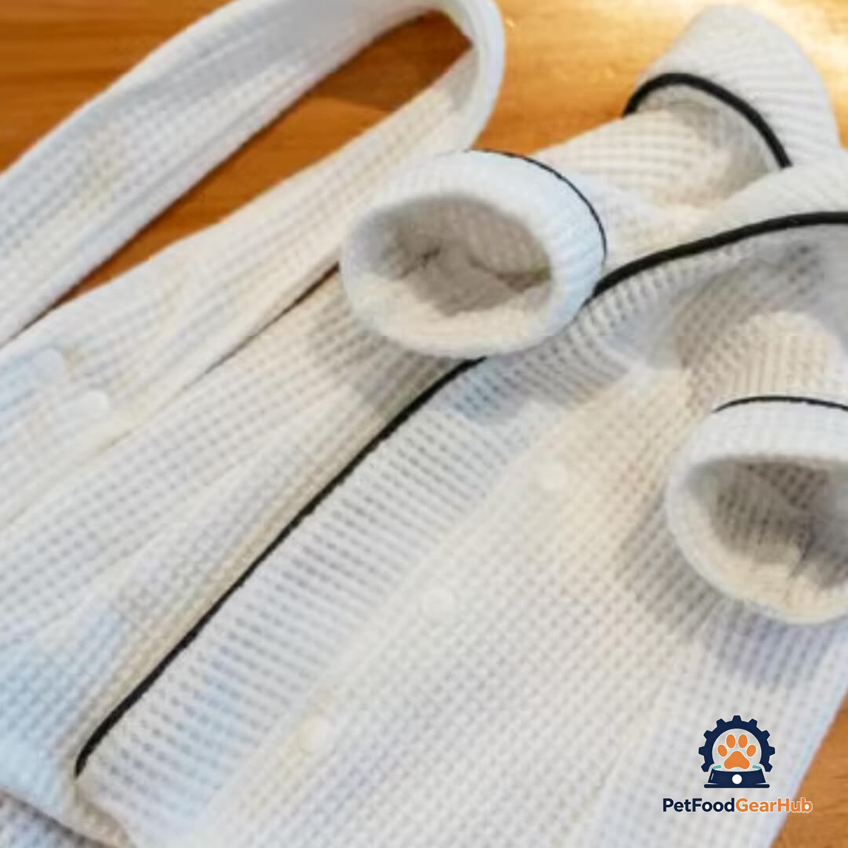 White Bathrobe for Cats | PetFoodGearHub