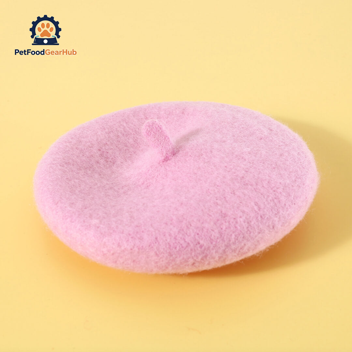 Pink Beret Hat for Cats | PetFoodGearHub