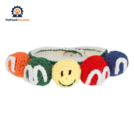 Handmade Colorful Balls Cat Collar | PetFoodGearHub