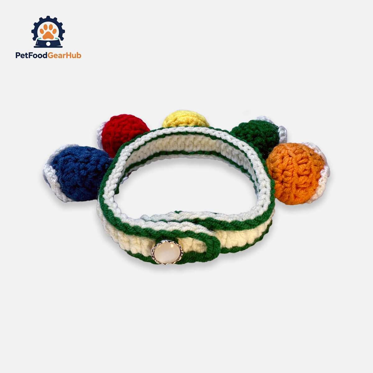 Handmade Colorful Balls Cat Collar | PetFoodGearHub