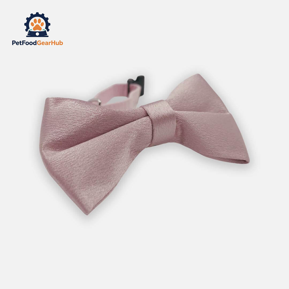 Beau Cat Bow Tie in Dusty Pink | Satin Cat Bow Tie Collar | PetFoodGearHub