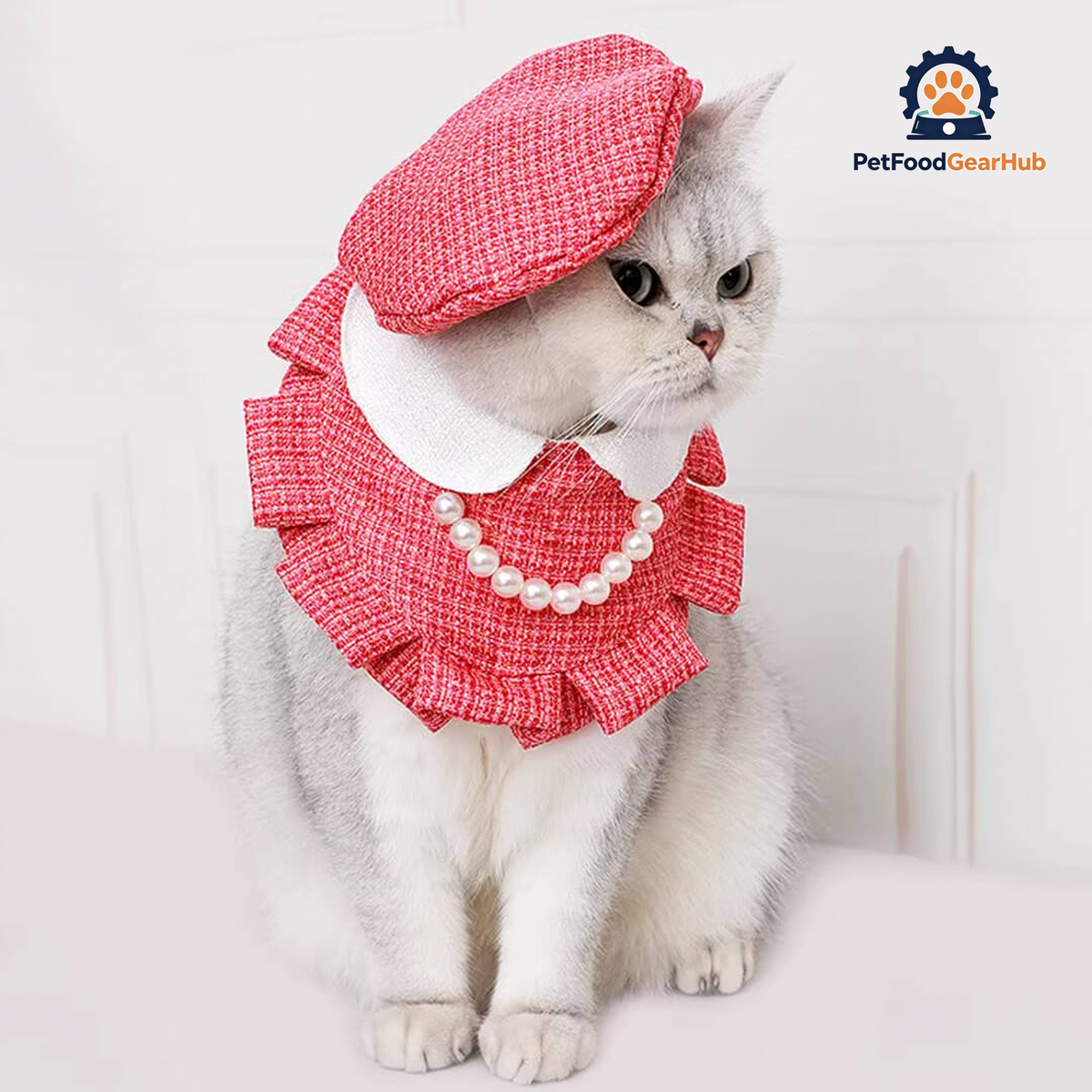 Cat in Pink Cat Bib | PetFoodGearHub