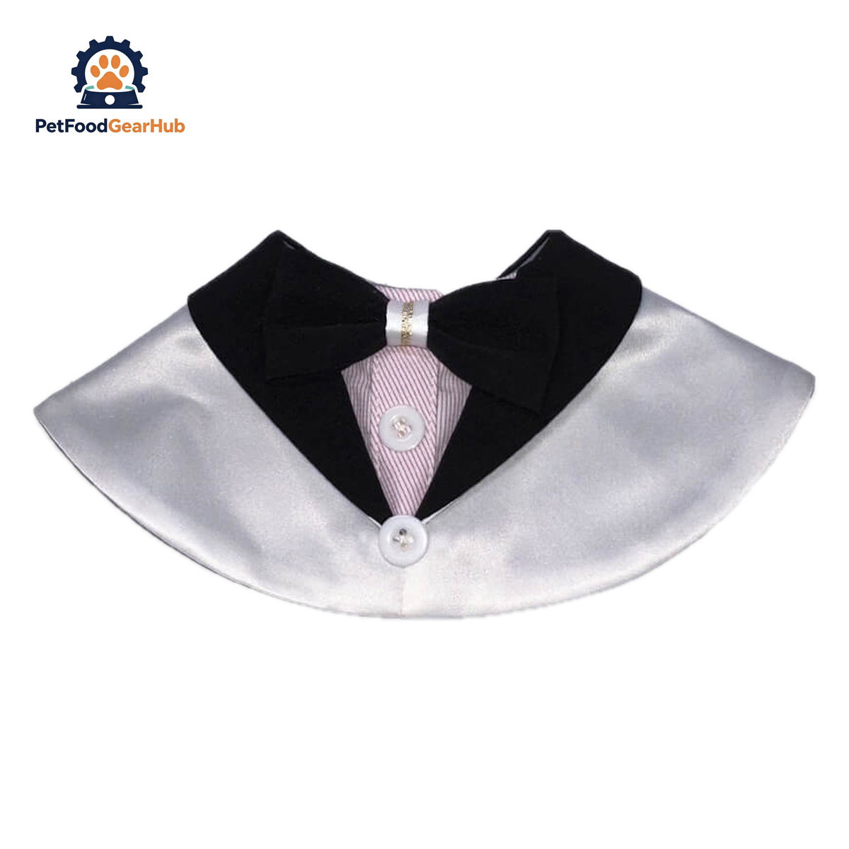 Bow Tux Cat Bib | Handmade Tuxedo Cat Bib | PetFoodGearHub