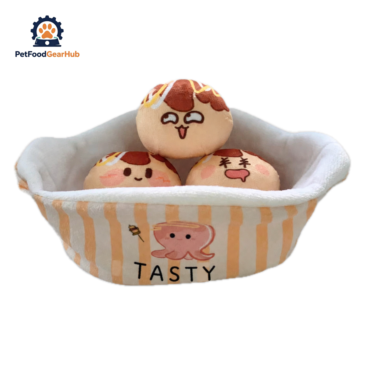 Takoyaki Squeaky Cat Toys | Cute Kitten & Cat Toys | PetFoodGearHub