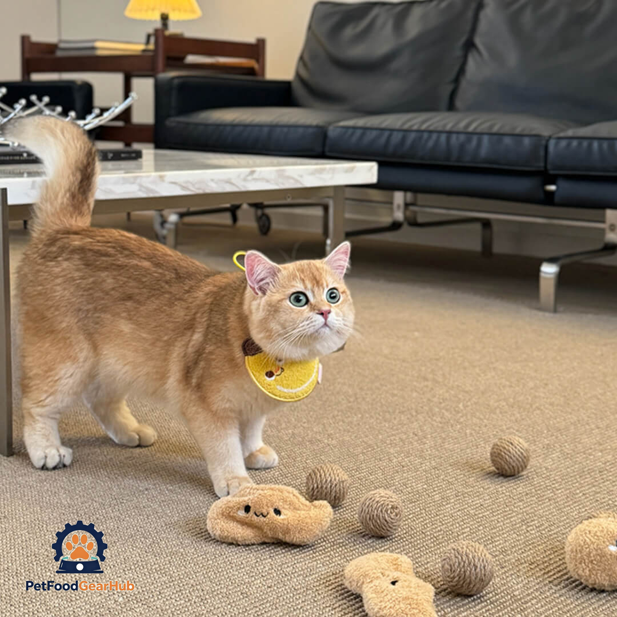 Cat with Peanut Sisal Scratching Balls Cat Toy | PetFoodGearHub