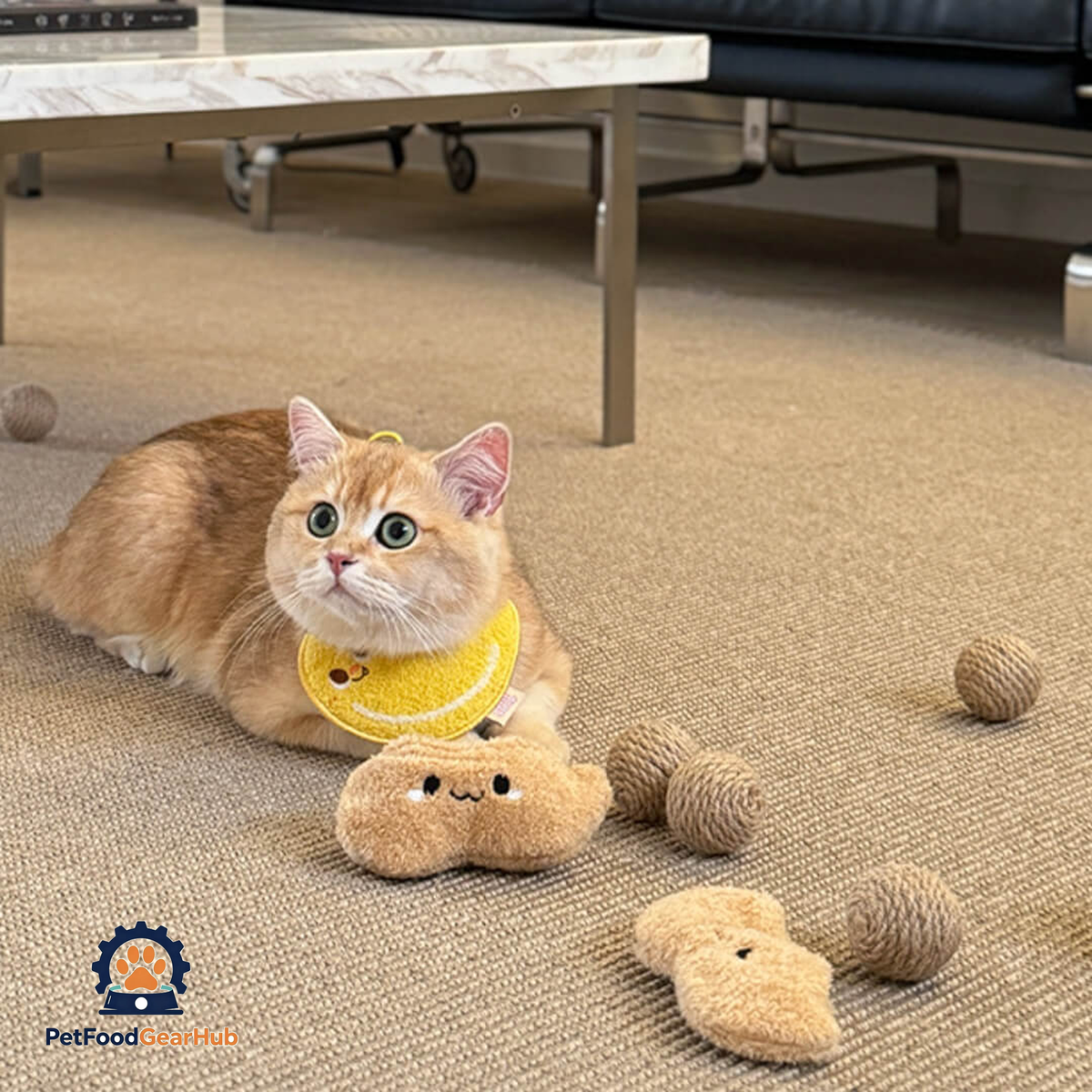 Cat with Peanut Sisal Scratching Balls Cat Toy | PetFoodGearHub