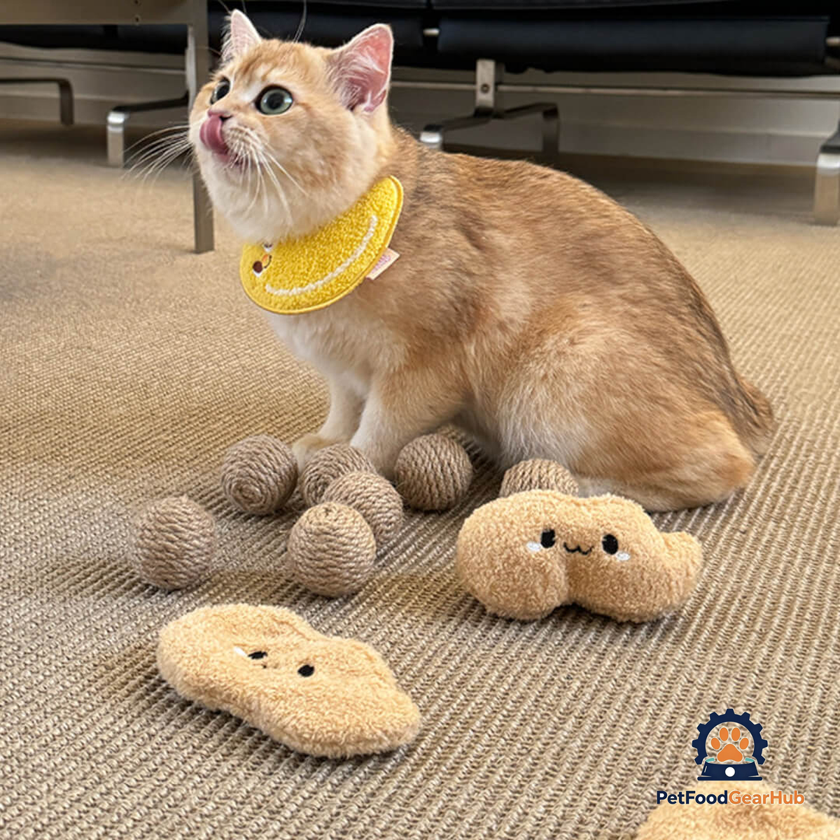 Cat with Peanut Sisal Scratching Balls Cat Toy | PetFoodGearHub