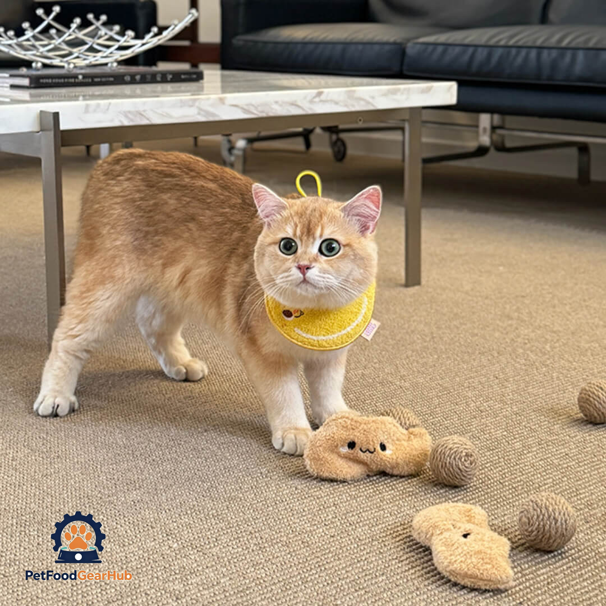 Cat with Peanut Sisal Scratching Balls Cat Toy | PetFoodGearHub