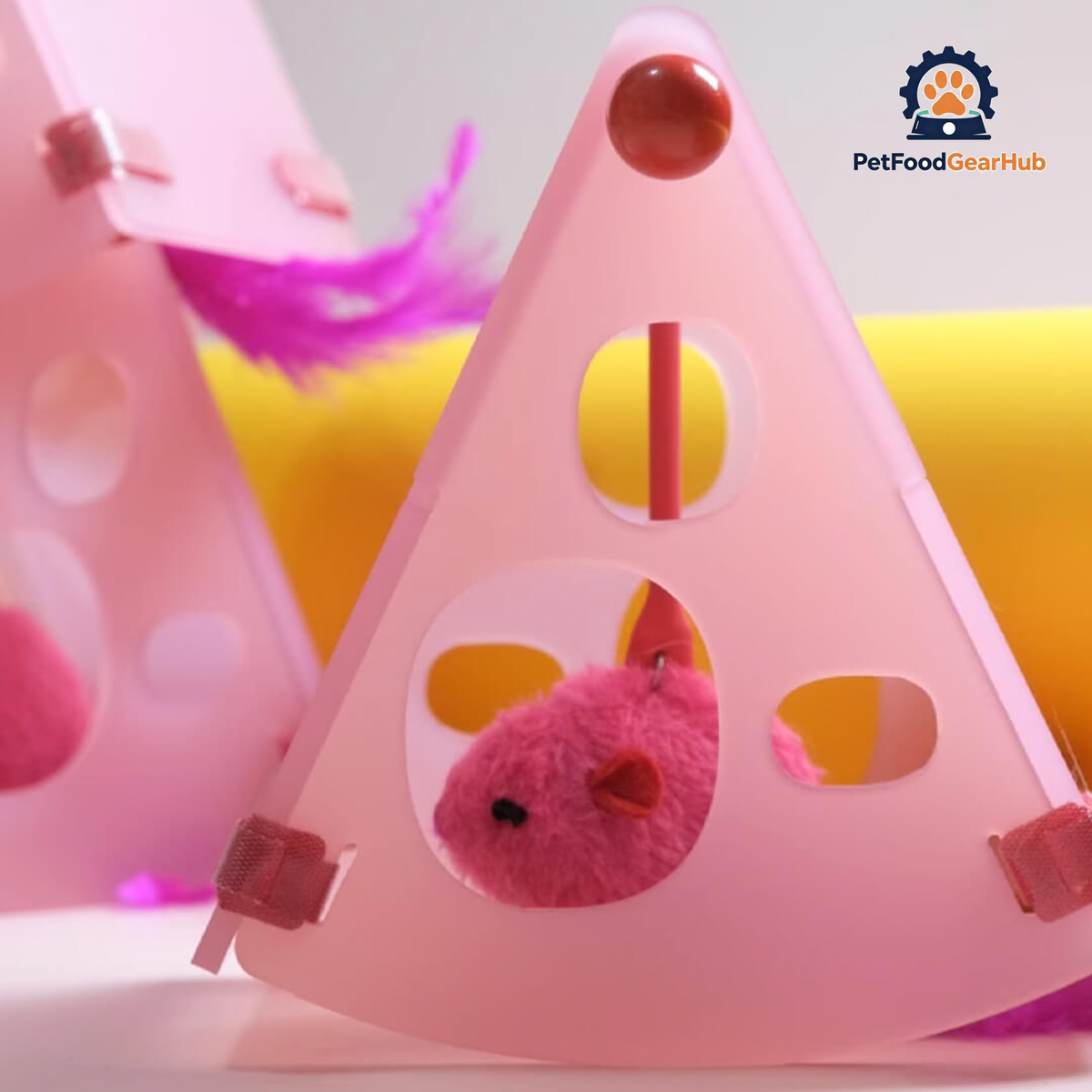 Pink Cheesy Hideaway Mouse Trap | Interactive Cat Toys | PetFoodGearHub