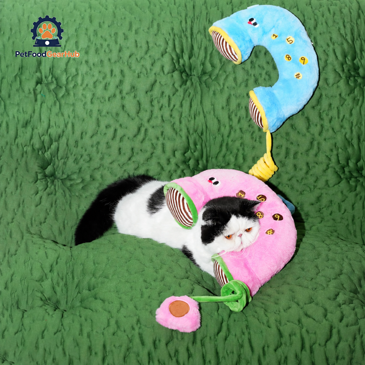 Cat Sleeping on Pink Plush Pillow Cat Toy | Cat Toys | PetFoodGearHub