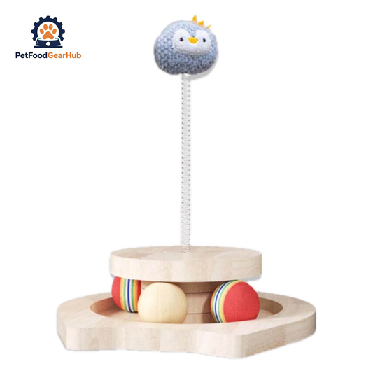 Penguin Spring Ball Cat Toy with Rolling Balls | Interactive Cat Toys | PetFoodGearHub