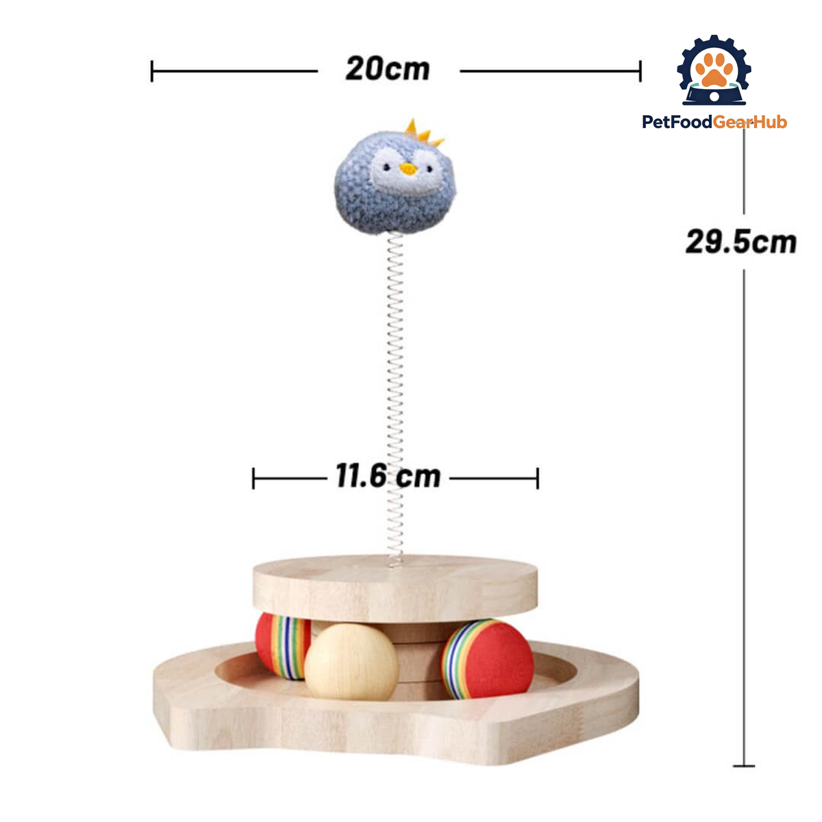 Penguin Spring Ball Cat Toy with Rolling Balls | Interactive Cat Toys | PetFoodGearHub