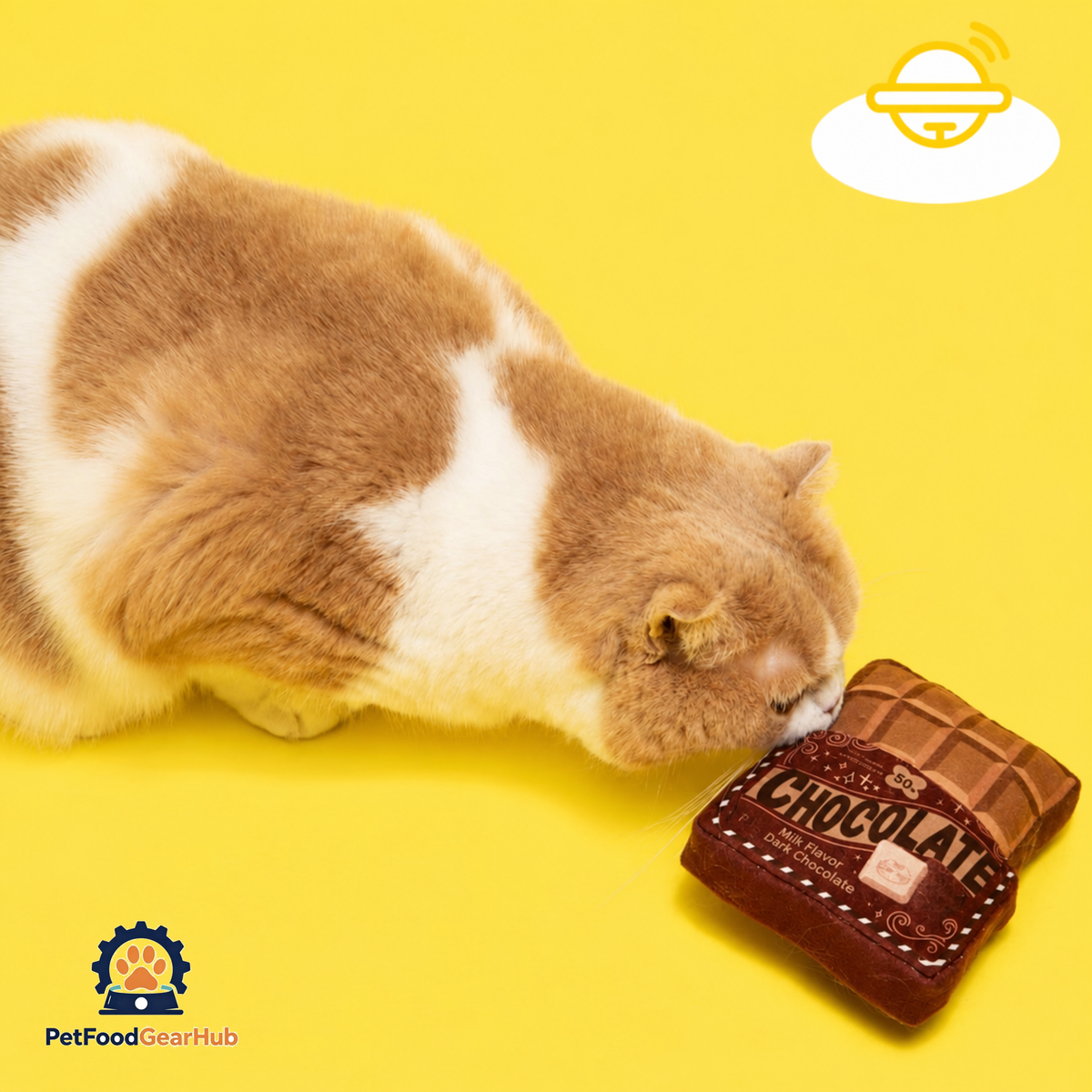 Cat Sniffing Chocolate Cat Toy with Bell | Interactive Cat Toys | PetFoodGearHub