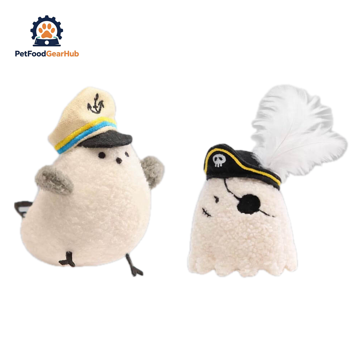 Captain Seagull and Ghost Pirate Catnip Cat Toys | Cute Cat Toys | PetFoodGearHub