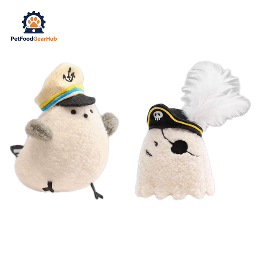 Captain Seagull and Ghost Pirate Catnip Cat Toys | Cute Cat Toys | PetFoodGearHub
