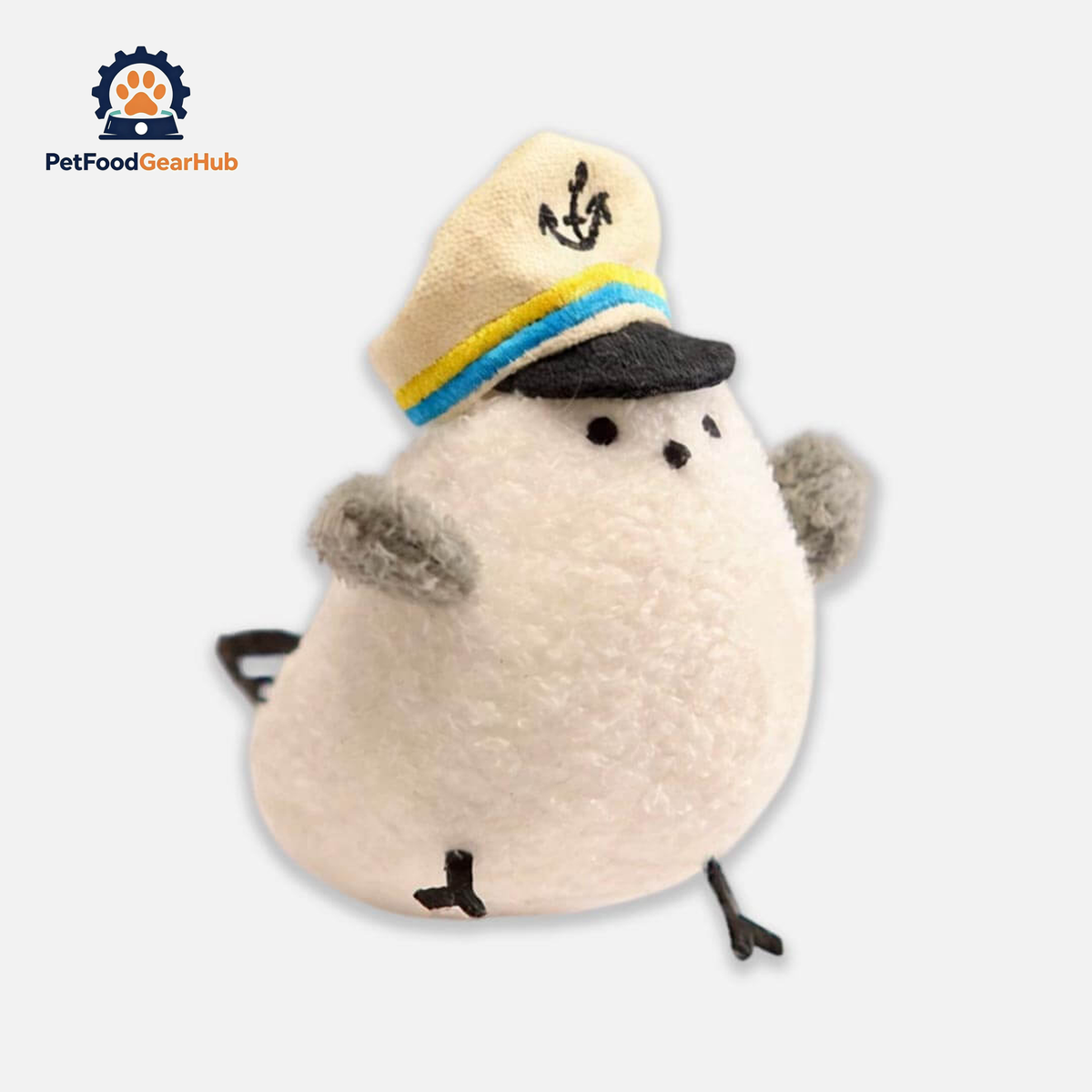 Plush Captain Seagull Catnip Cat Toy with Sailor Hat | Catnip Cat Toys | PetFoodGearHub