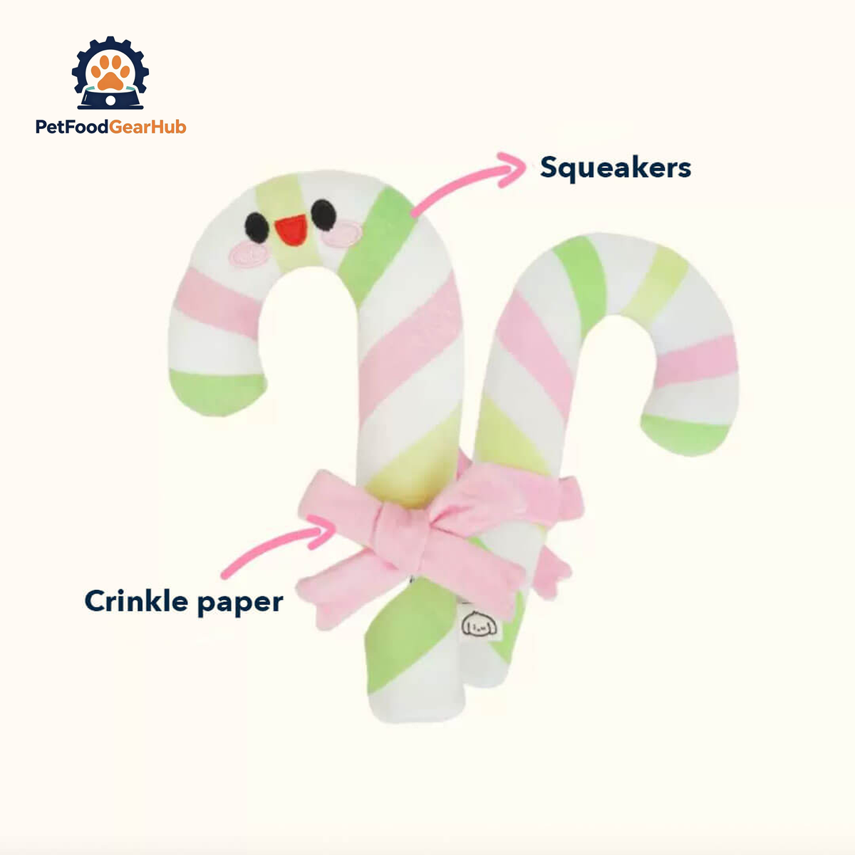 Candy Cane Catnip Toy | Cute Toy for Cats & Kittens | PetFoodGearHub