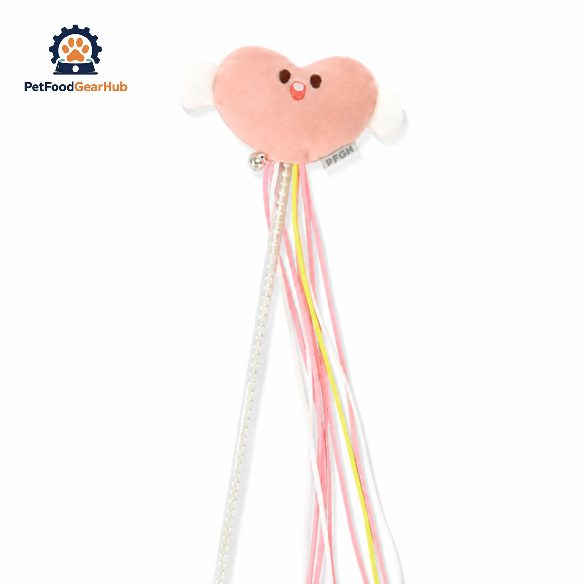 Angel Heart Cat Teaser Wand Toy | Toys for Kittens & Cats | PetFoodGearHub