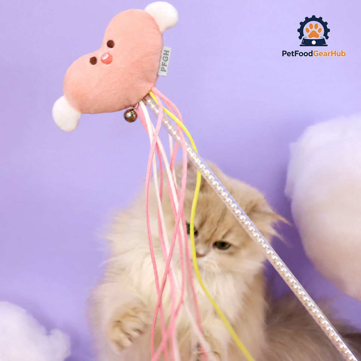 Cat with Angel Heart Cat Teaser Wand | PetFoodGearHub