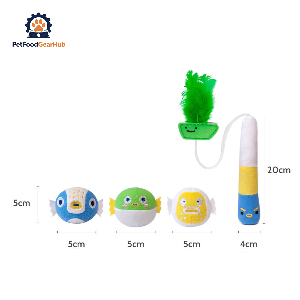 Pufferfish Fishing Teaser Set | Cat Toys | PetFoodGearHub